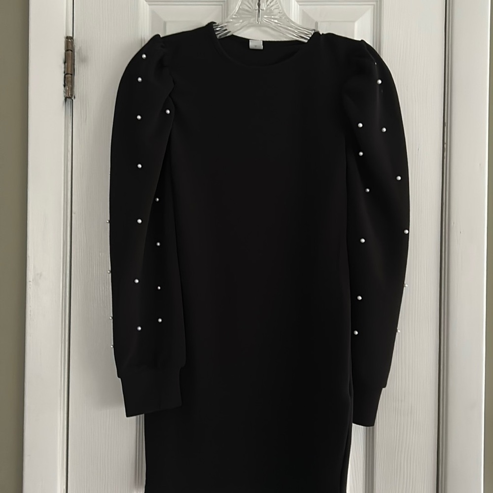 SHEIN GIRLS FABZET BEADED PUFF SLEEVE SUZE 11/12